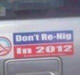 Racist Anti-Obama Relection Sticker